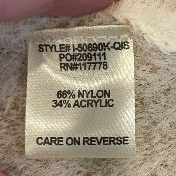 Love Stitch Merrilees Swimwear Lurex Detail Mohair Cardigan Ivory Medium NWT - Picture 6 of 10